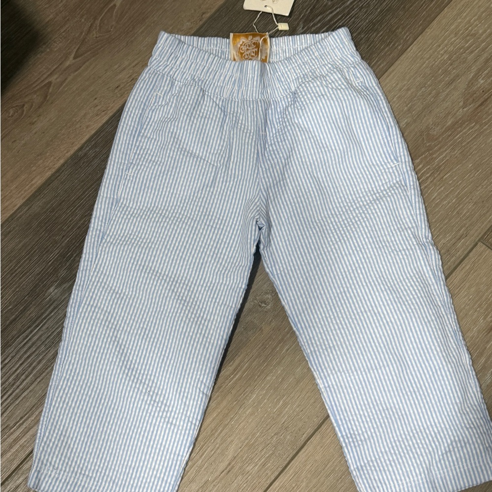 Beaufort Bonnet Seersucker Blue and White Striped Pants